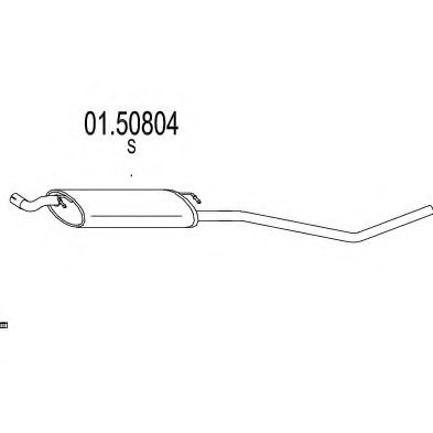 MTS 01.50804 Middle Silencer